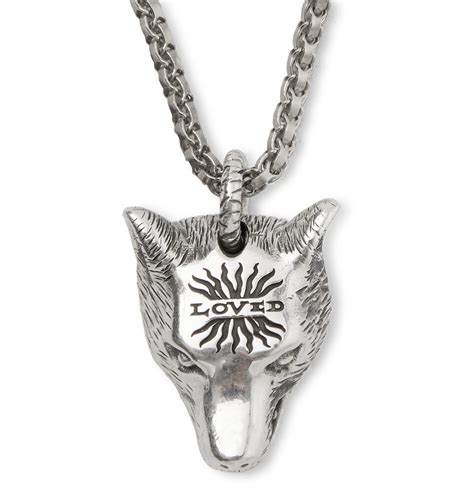 gucci wolf necklace|Gucci anger forest.